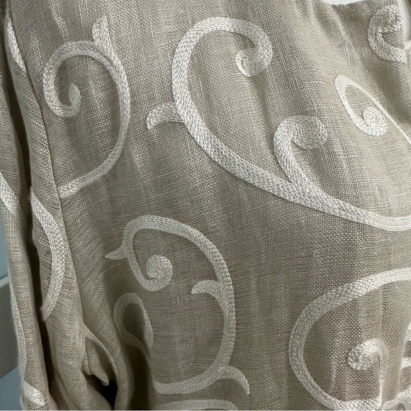 Sigrid Olsen Signature 100% Linen Open Duster Cardigan Beige Swirl XL NWT READ - Picture 3 of 9